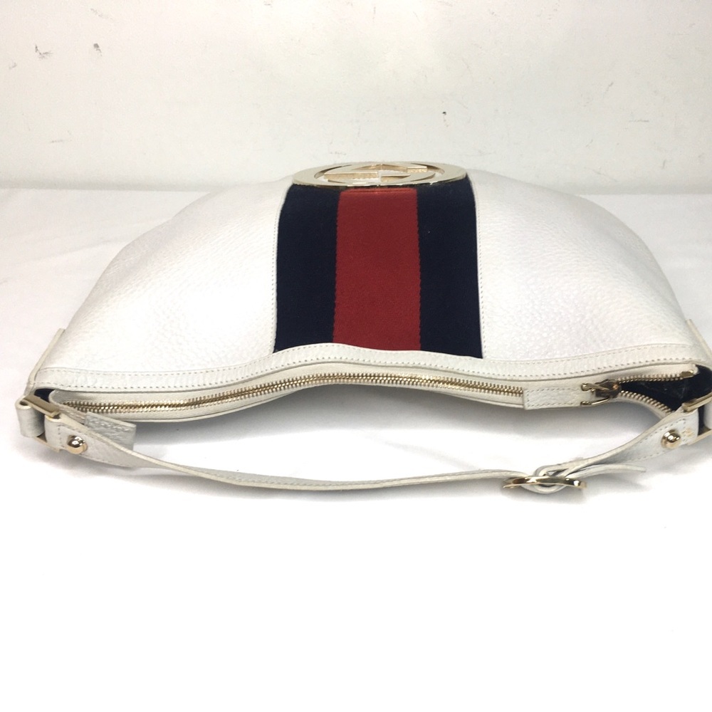 Authentic Gucci white leather hobo shoulde… - Picture 7 of 16